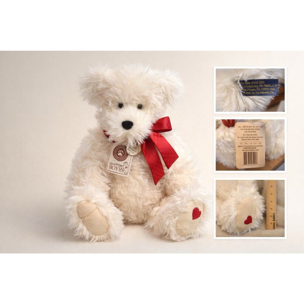 Boyds Bear B Everluvin Plush 82019 Special Occasion White 16” EUC Tags - Picture 1 of 10